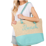 Crochet Fabric Beach Tote Bag-Different Colors
