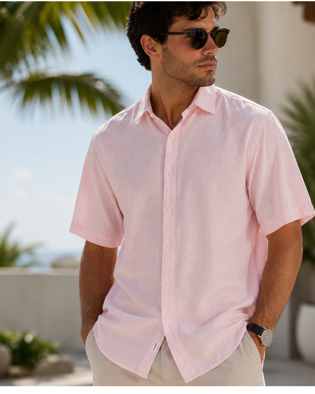 Linen Solid Pink