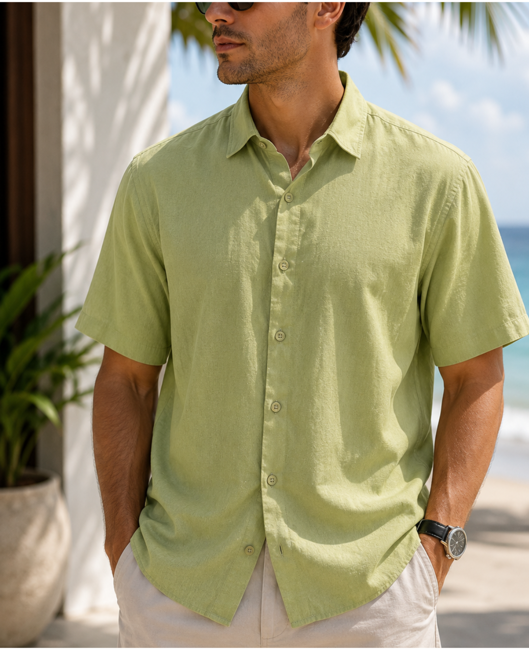 Linen Solid Lime