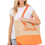 Crochet Fabric Beach Tote Bag-Different Colors