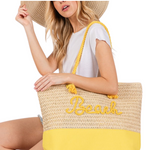 Crochet Fabric Beach Tote Bag-Different Colors