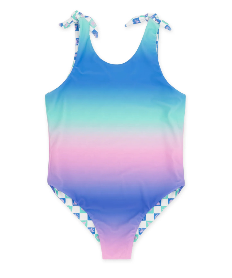 Island Checkers Skye Reversible One Piece