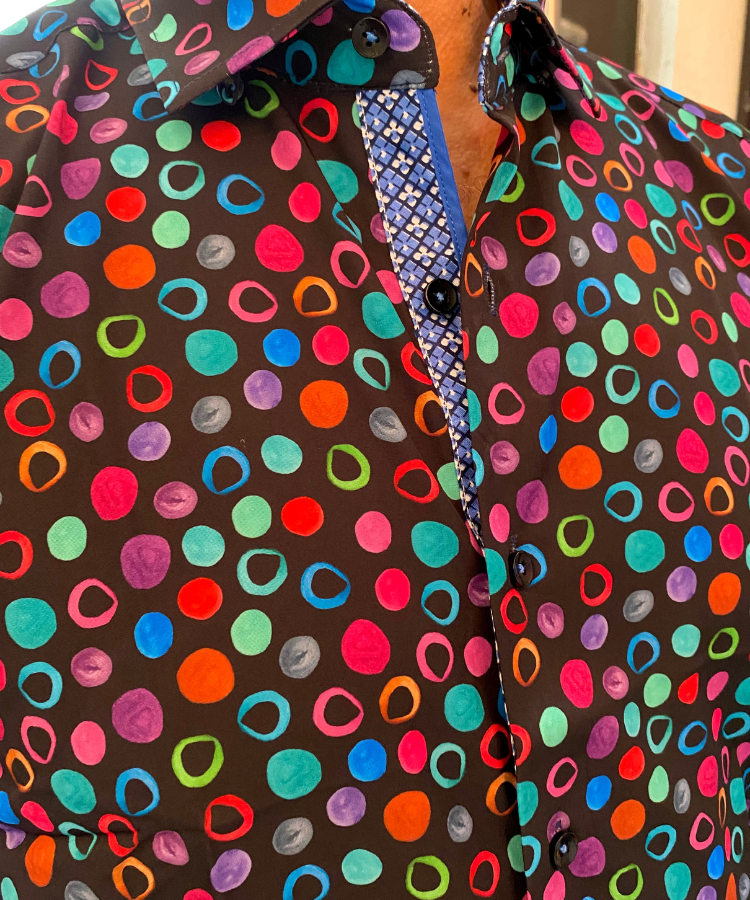 Multi Circles Long Sleeve Shirt