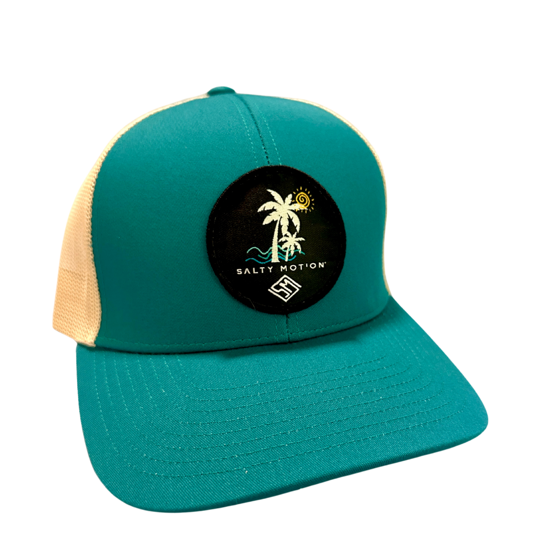 Salty Motion Green Palms Trucker Hat