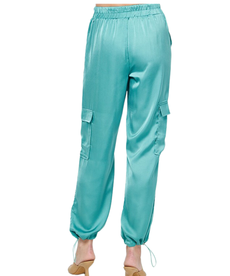 Leyla's Satin Jogger Pants