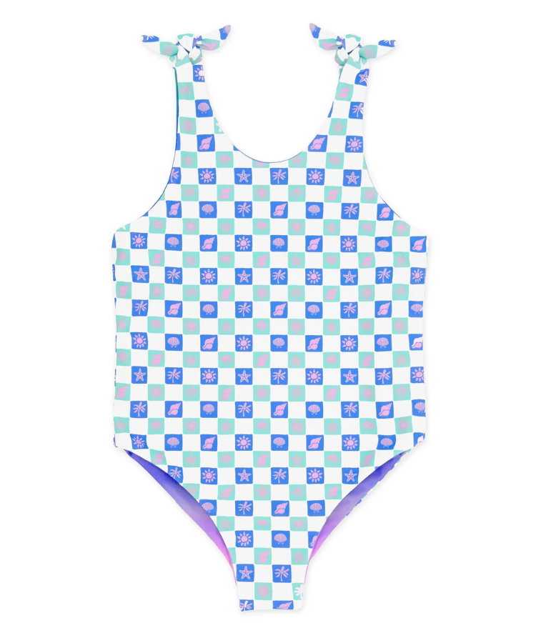 Island Checkers Skye Reversible One Piece