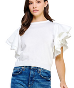 Favi's Pom Pom Knit Top