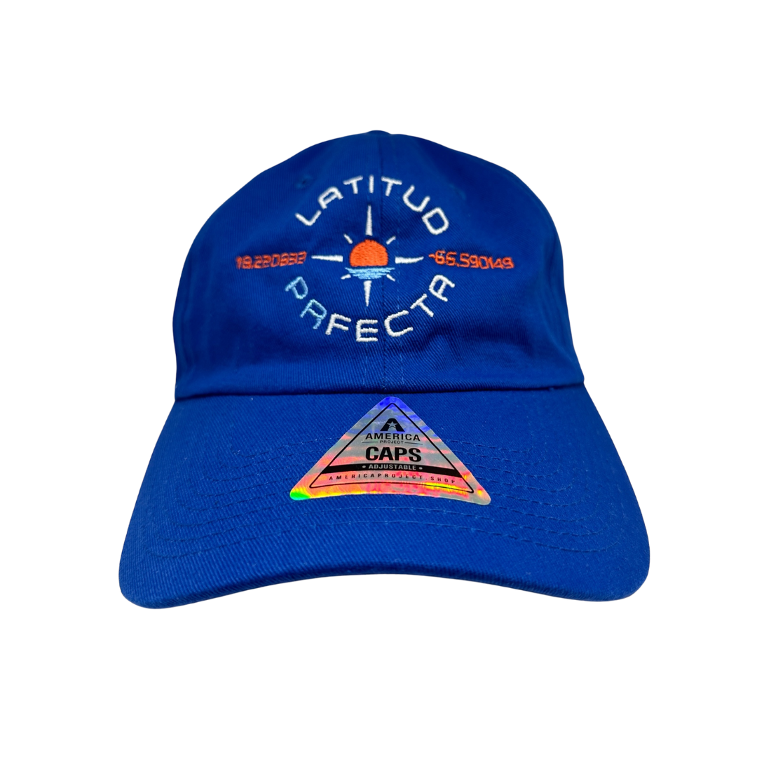 LatitudPRfecta Logo Royal Cap