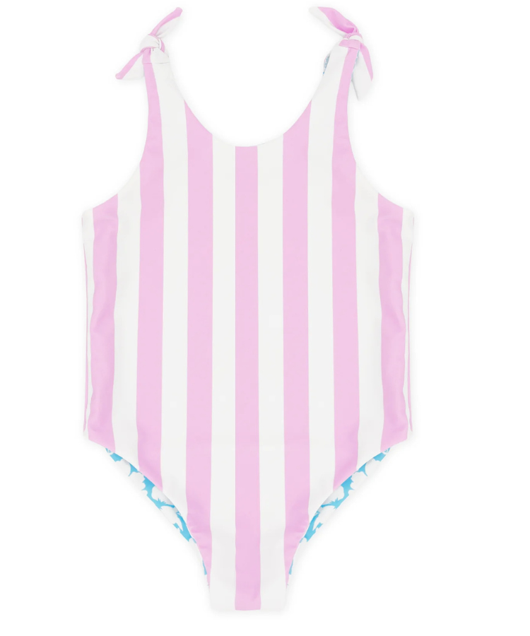 Pop Pink Stripe Skye Reversible One Piece