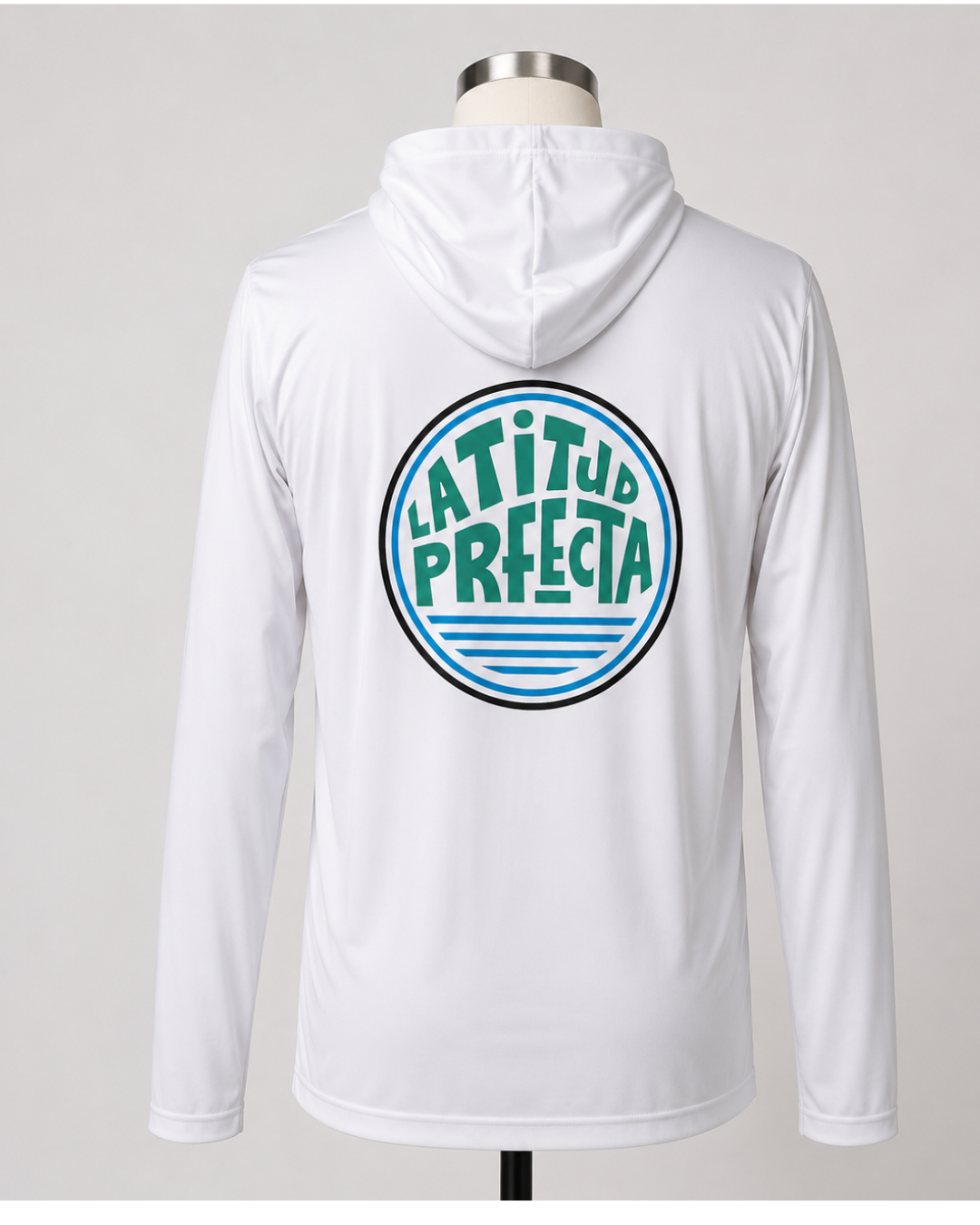 White Rashguard Teal Logo 3.0