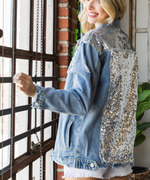 Cata's Denim Sequin Jacket