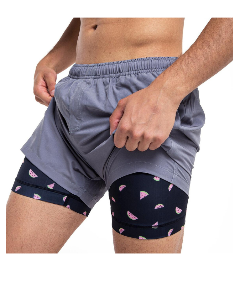 Gym Short Grey/Watermelon